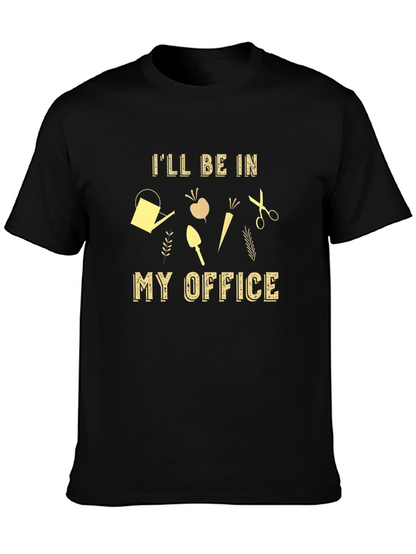 Gardeners Office Graphic Tee - Black Cotton T-Shirt