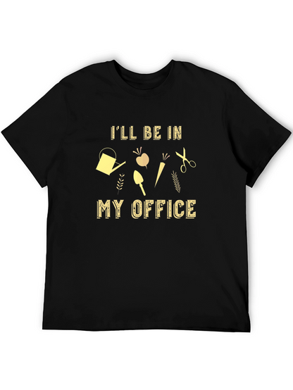 Gardeners Office Graphic Tee - Black Cotton T-Shirt