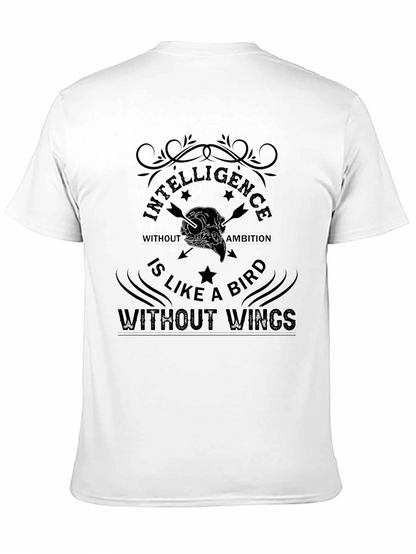 Intelligence Bird Skull Graphic Tee - Mens Black T-Shirt