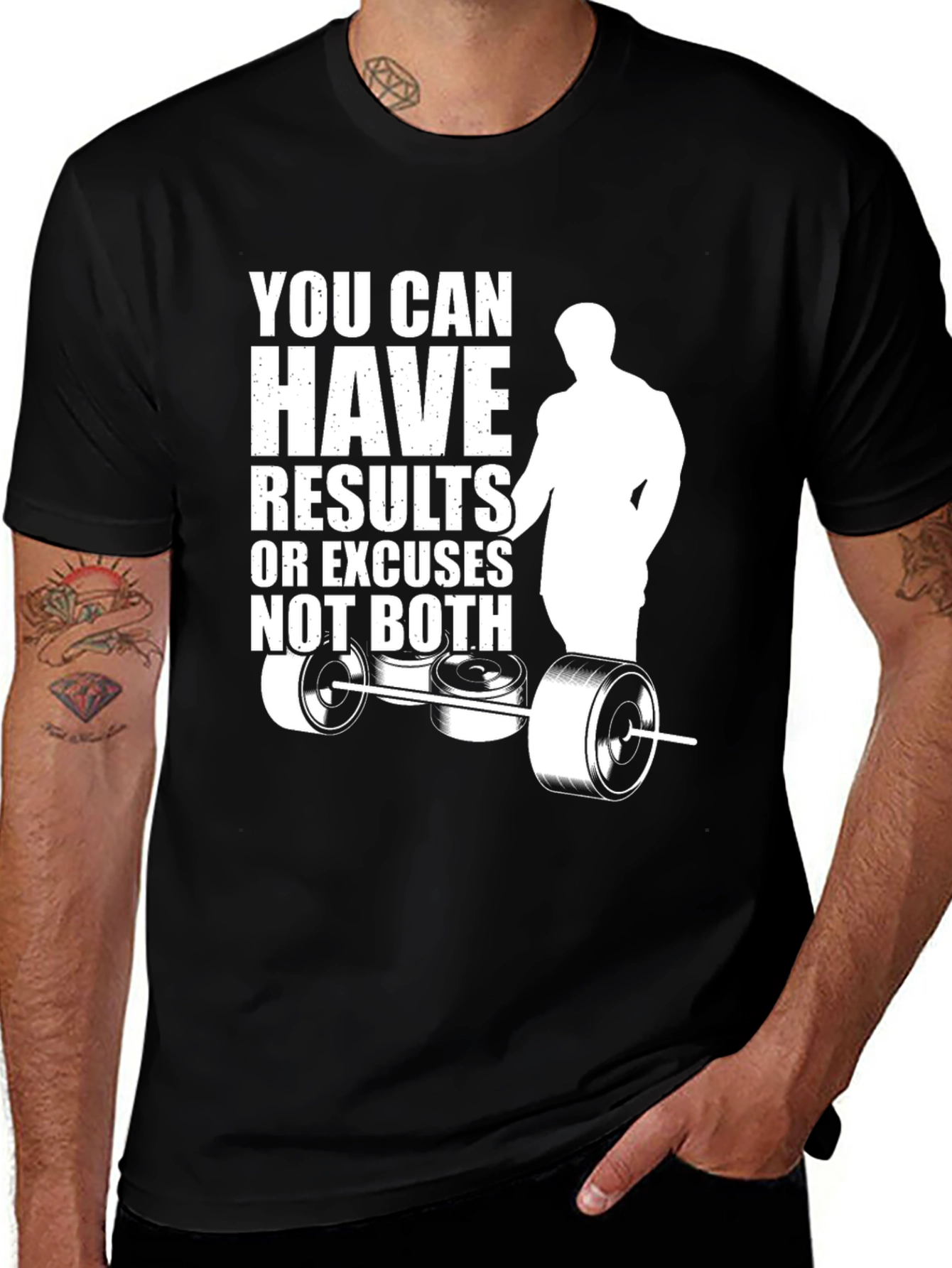 Motivational Gym T-Shirt: Results or Excuses