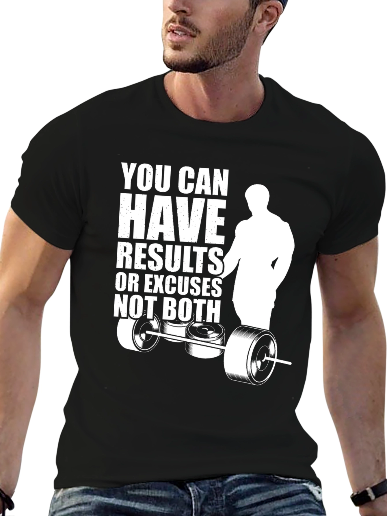 Motivational Gym T-Shirt: Results or Excuses