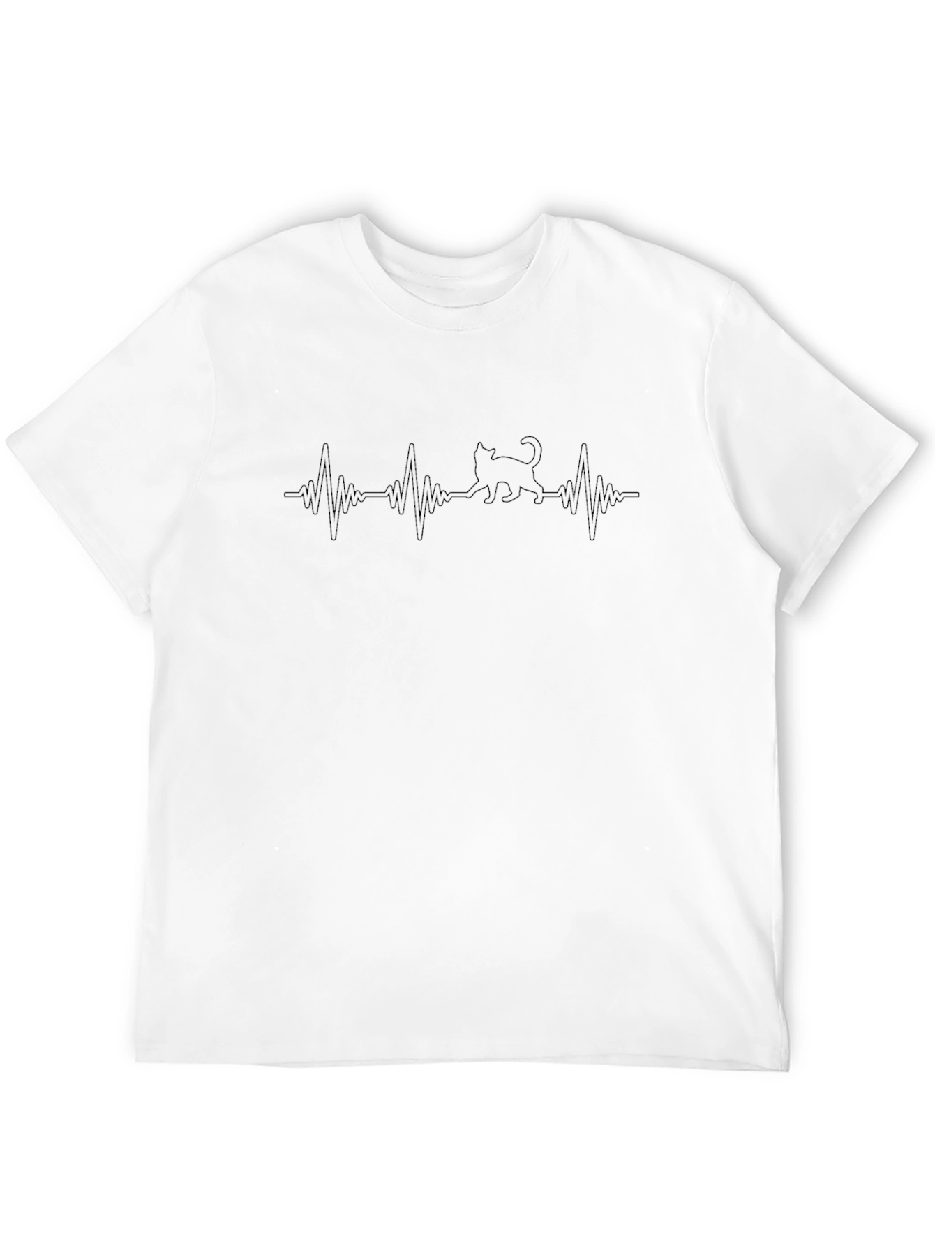 Cat Heartbeat T-Shirt - Soft Cotton Tee
