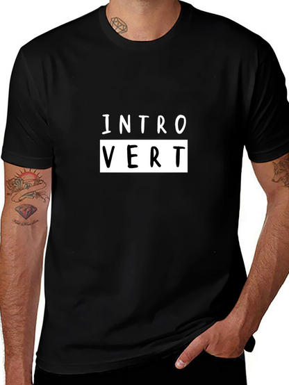 Introvert Graphic Tee - Soft Cotton Black Shirt