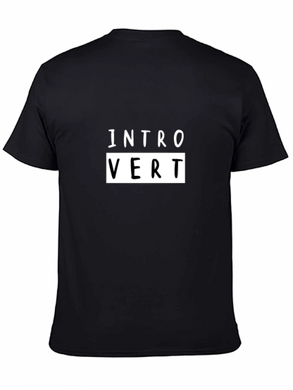 Introvert Graphic Tee - Soft Cotton Black Shirt