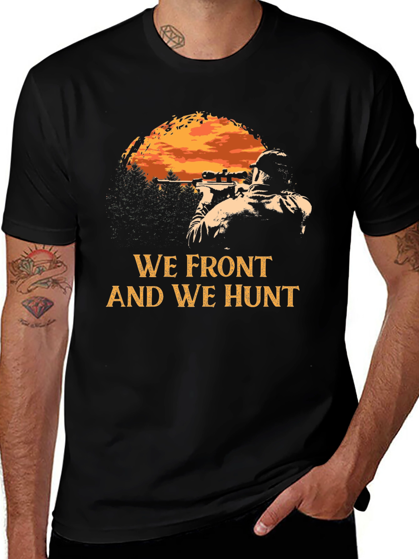 WE FRONT AND WE HUNT Graphic Tee