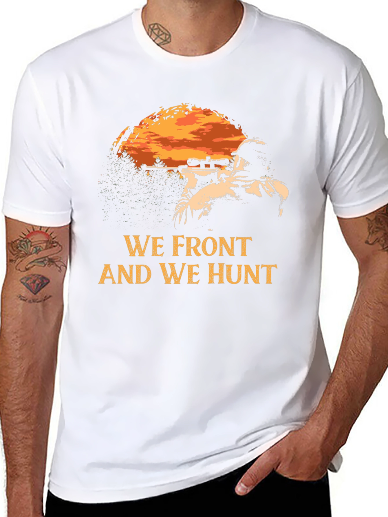 WE FRONT AND WE HUNT Graphic Tee