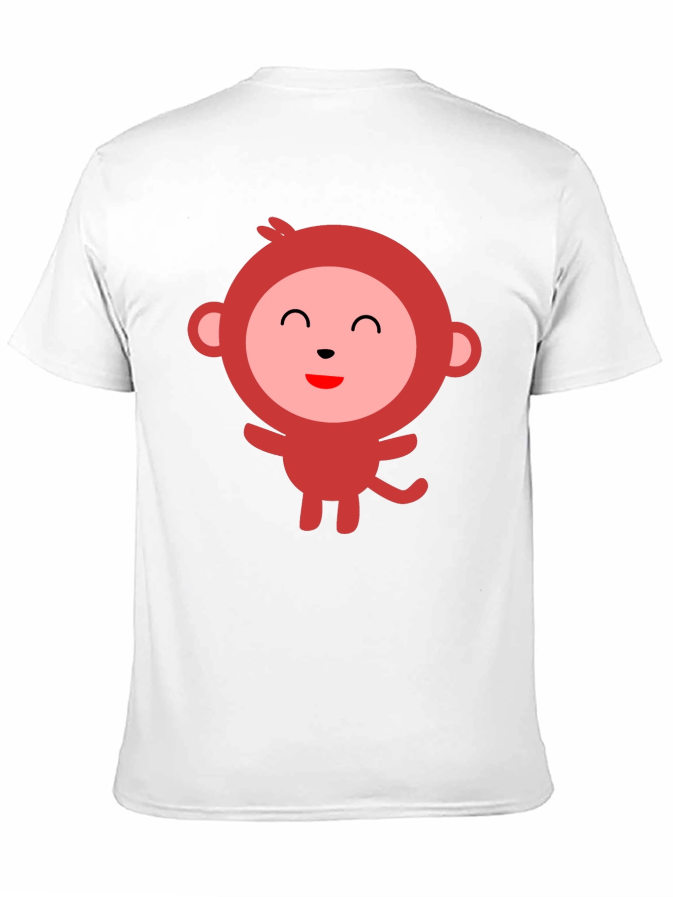 Cute Monkey Graphic Tee - Black