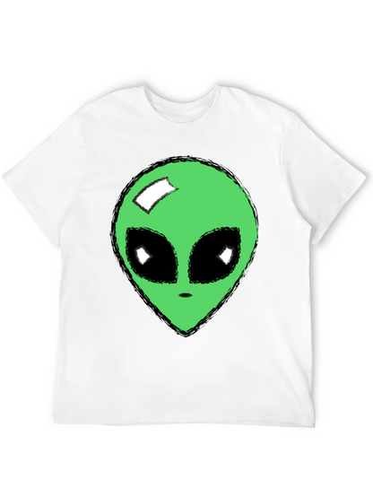 Alien Head Graphic T-Shirt - Mens Black Tee