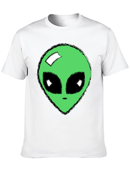 Alien Head Graphic T-Shirt - Mens Black Tee
