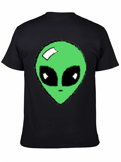 Alien Head Graphic T-Shirt - Mens Black Tee