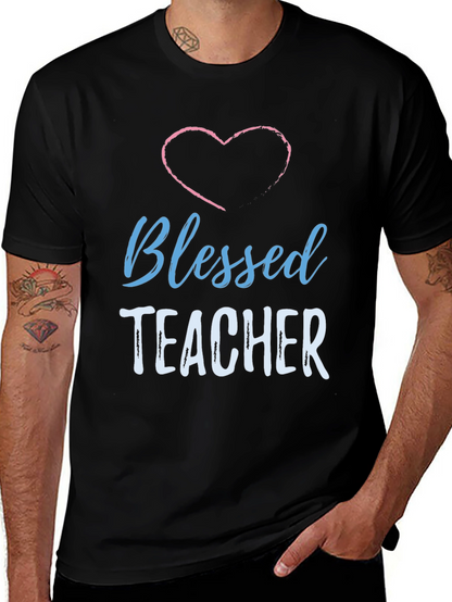 Blessed Teacher Heart Graphic T-Shirt