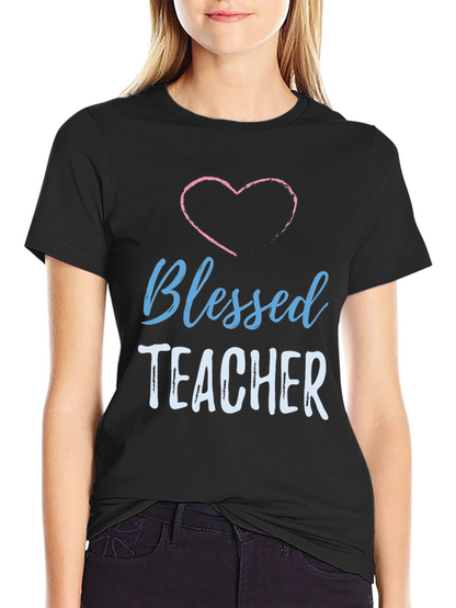 Blessed Teacher Heart Graphic T-Shirt