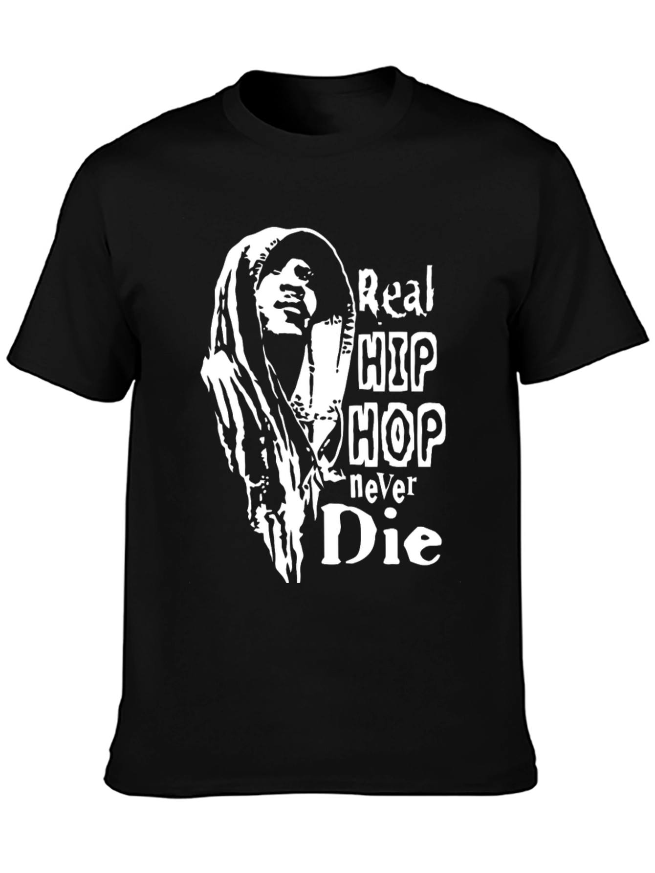 Real Hip Hop Never Die Black T-Shirt