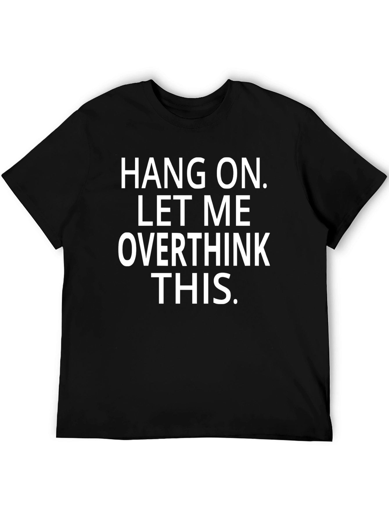 Overthink Black Crew Neck Graphic Tee