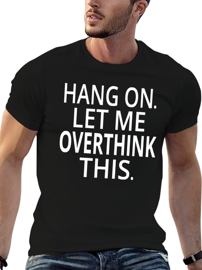 Overthink Black Crew Neck Graphic Tee