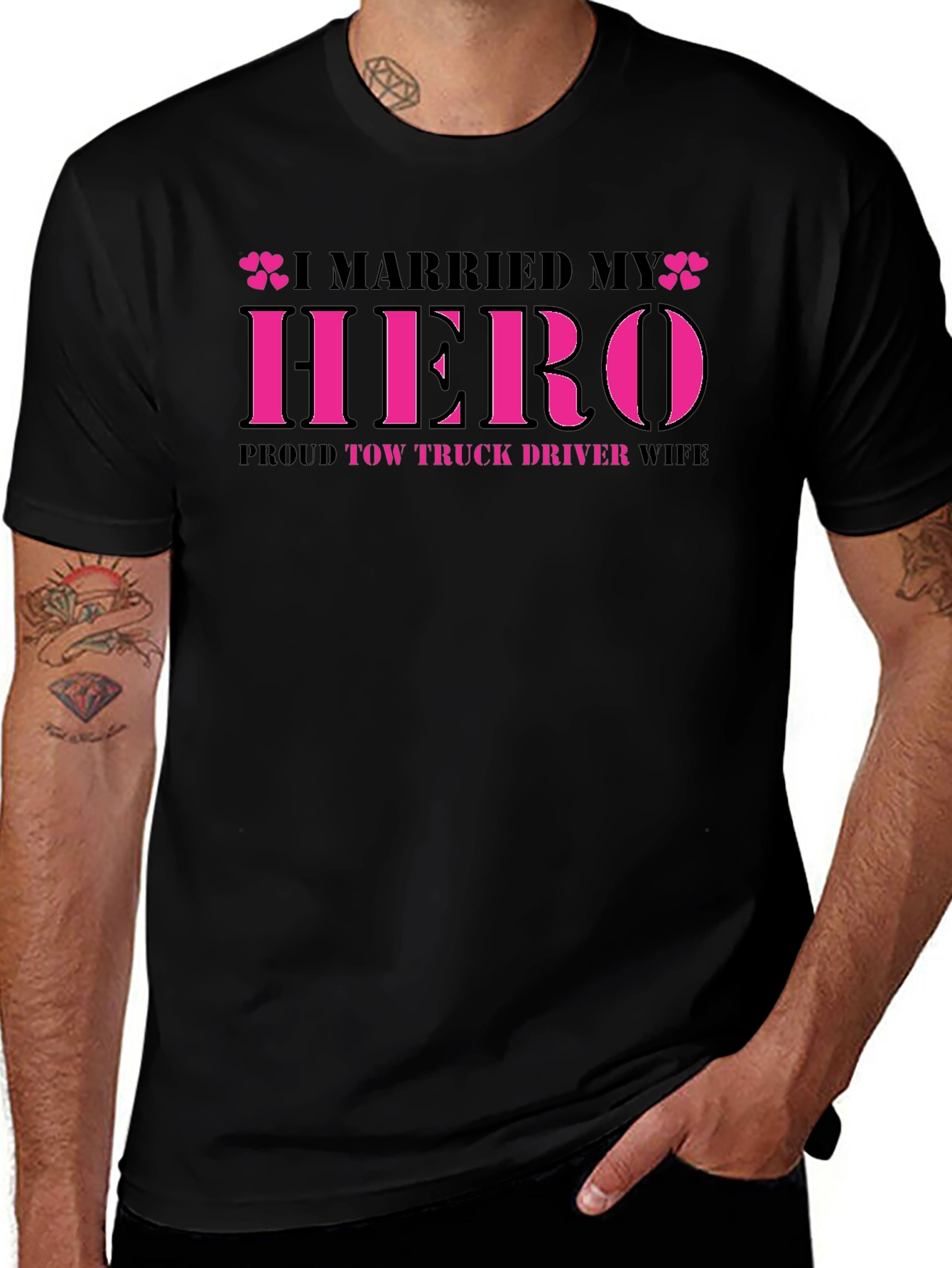 I Married My Hero Tow Truck Driver Wife T-Shirt