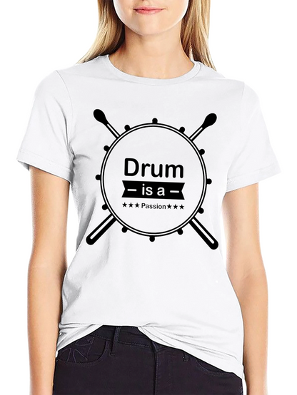 Drum is a Passion Mens Black T-Shirt