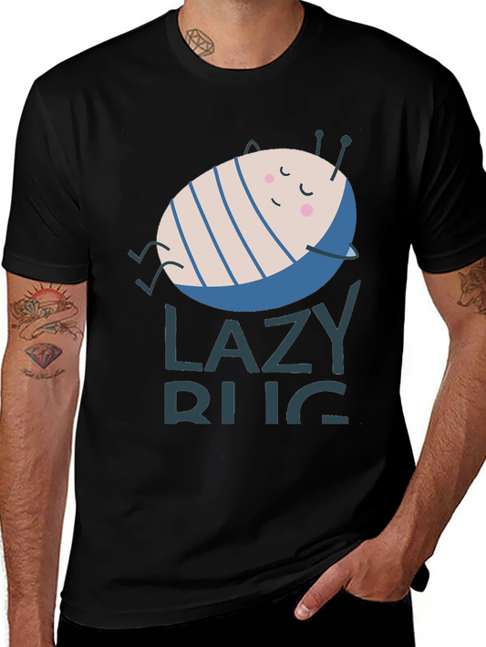 Lazy Bug Graphic T-Shirt - Relaxed Fit Soft Cotton
