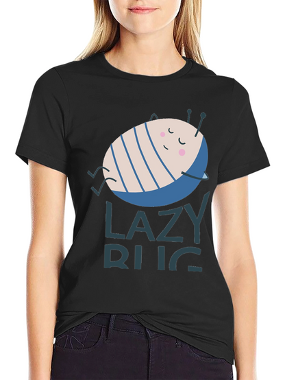 Lazy Bug Graphic T-Shirt - Relaxed Fit Soft Cotton