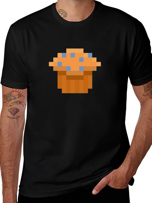 Pixel Art Muffin T-Shirt - Retro Gaming Style