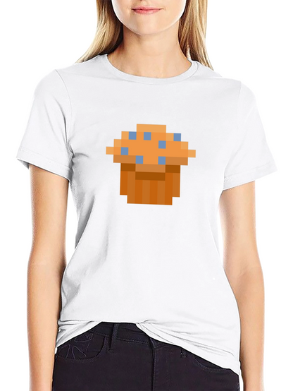 Pixel Art Muffin T-Shirt - Retro Gaming Style