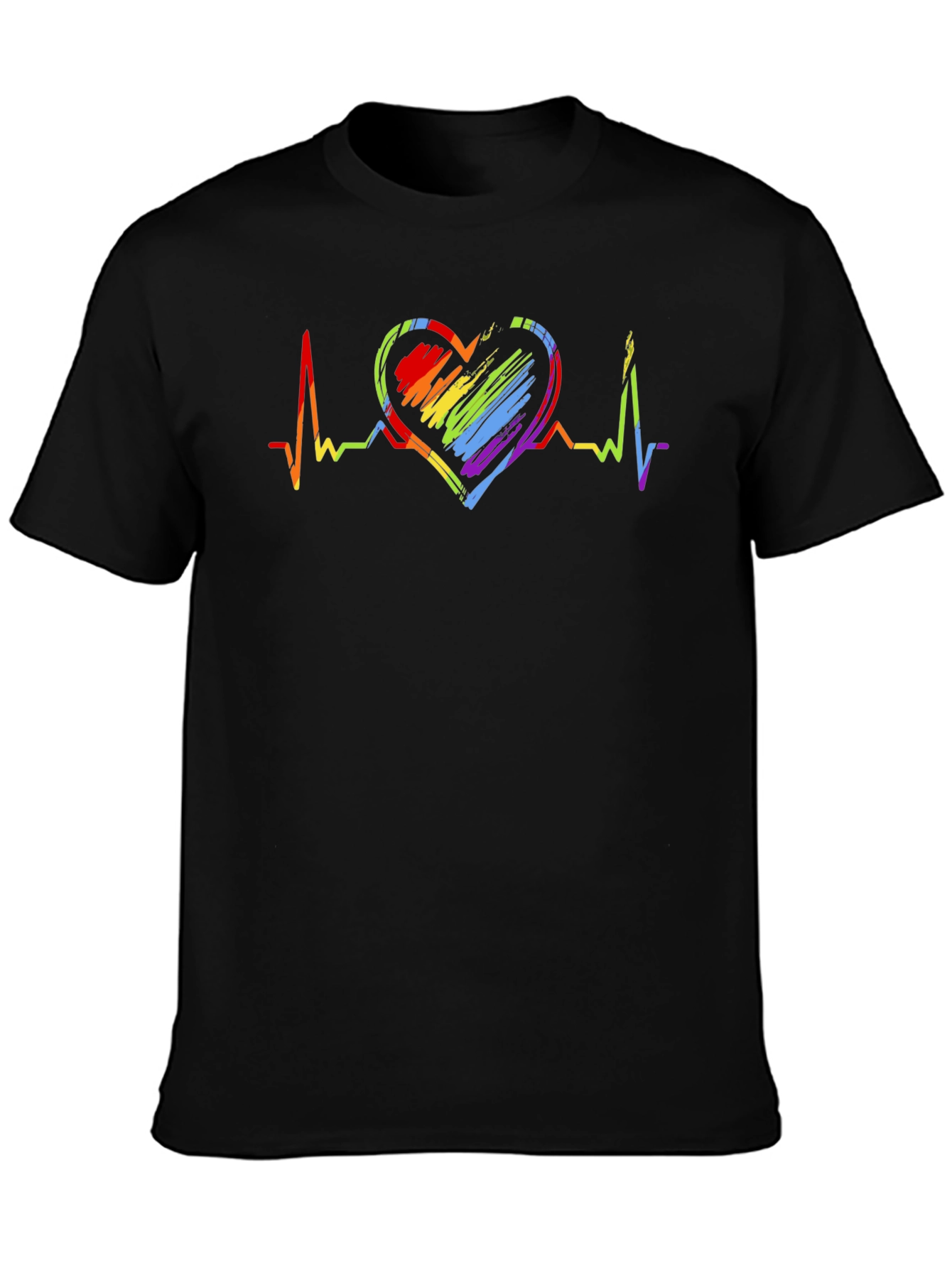 Rainbow Heartbeat LGBT Pride T-Shirt