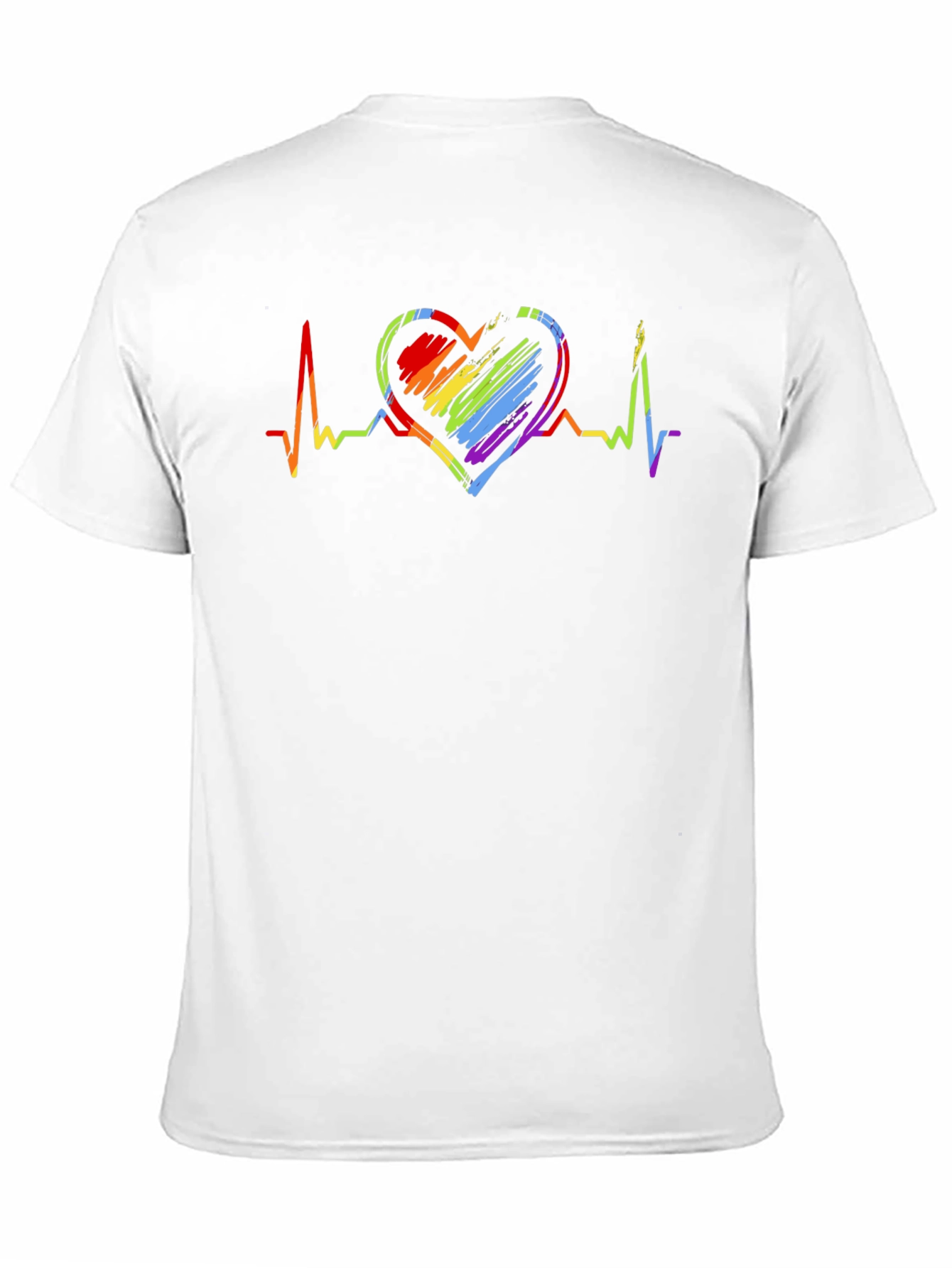 Rainbow Heartbeat LGBT Pride T-Shirt