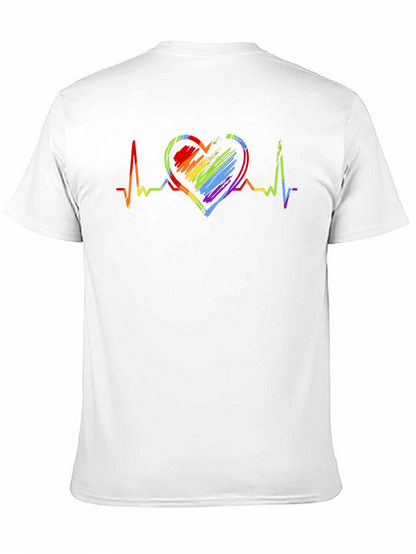 Rainbow Heartbeat LGBT Pride T-Shirt