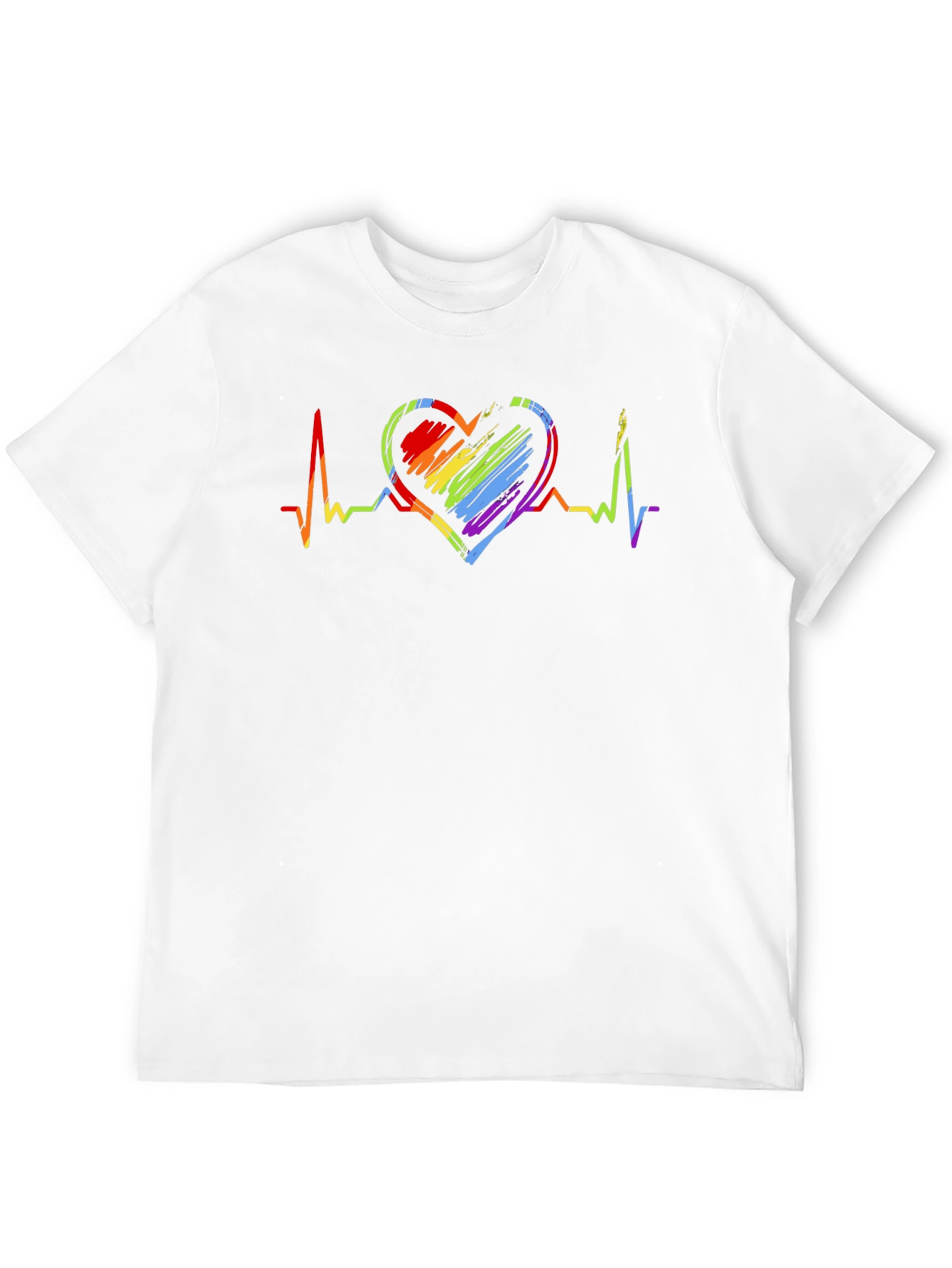 Rainbow Heartbeat LGBT Pride T-Shirt