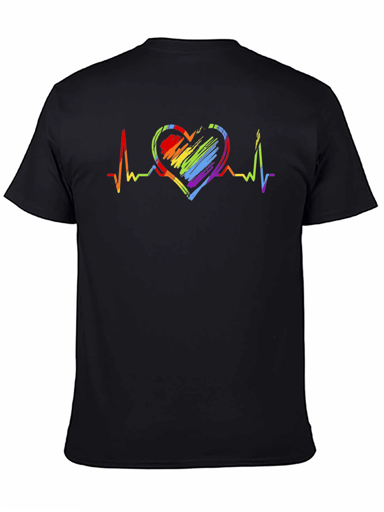 Rainbow Heartbeat LGBT Pride T-Shirt