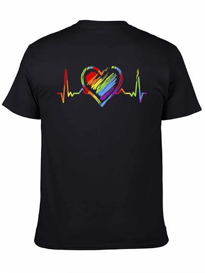 Rainbow Heartbeat LGBT Pride T-Shirt