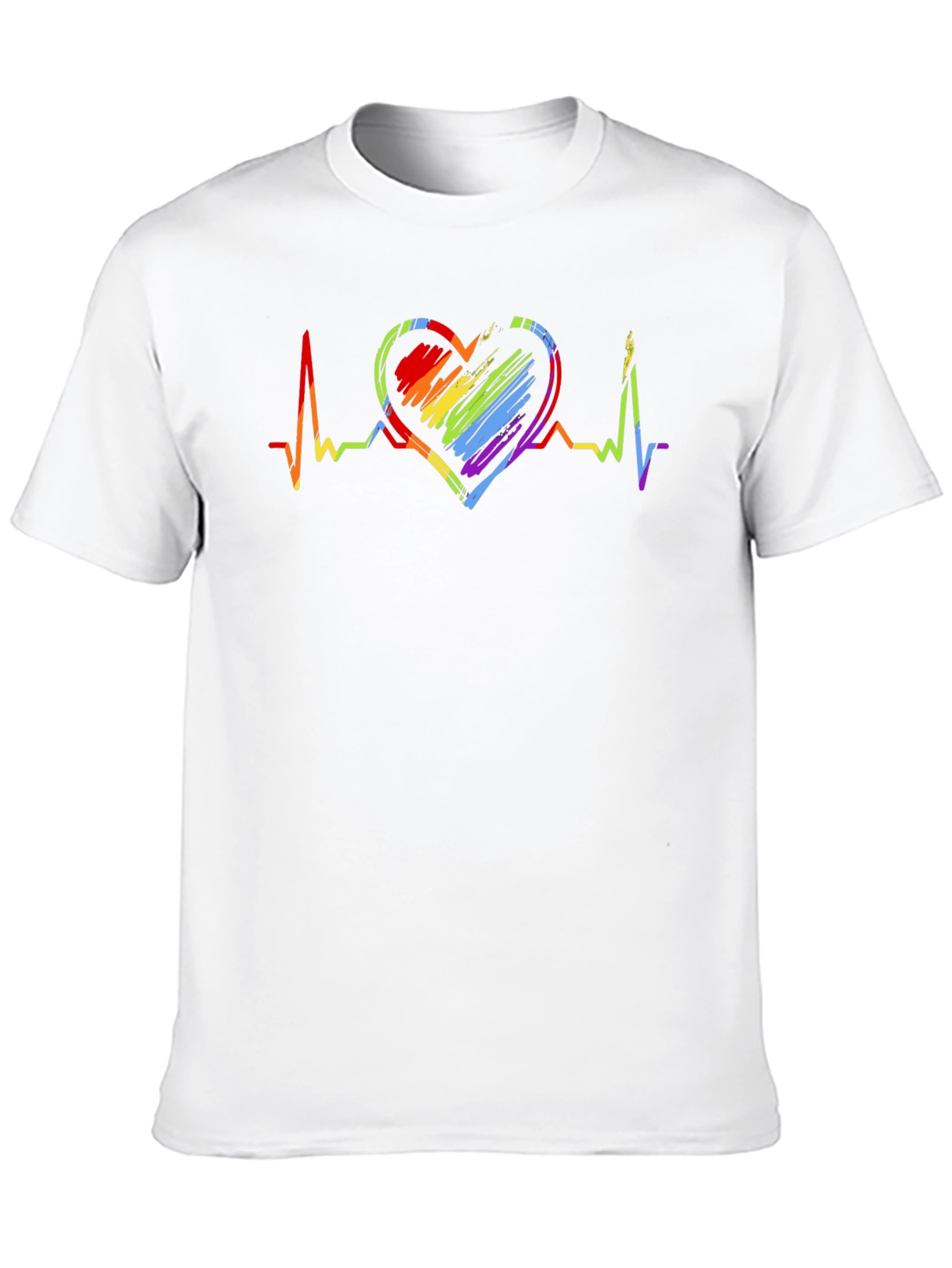 Rainbow Heartbeat LGBT Pride T-Shirt