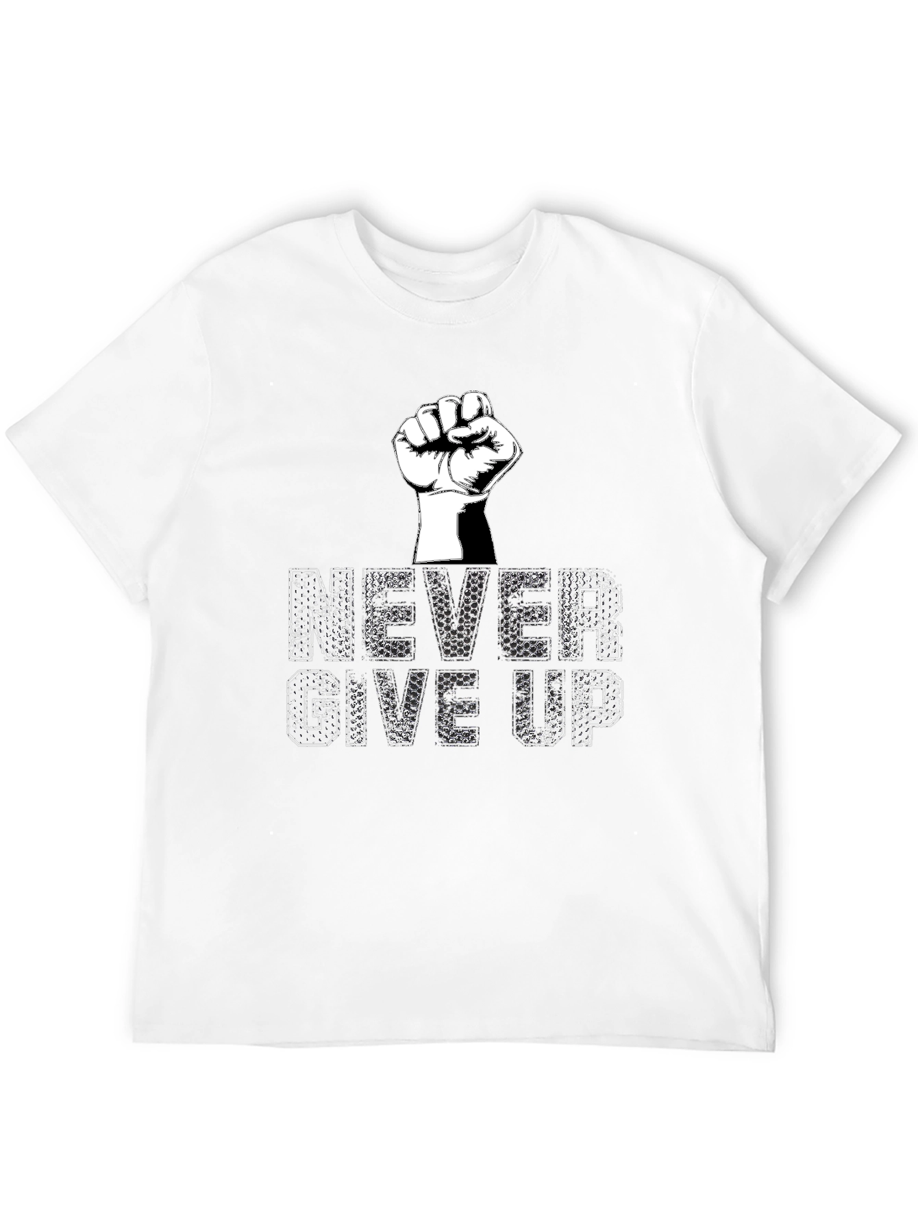 Never Give Up Graphic Tee - Motivational T-Shirt