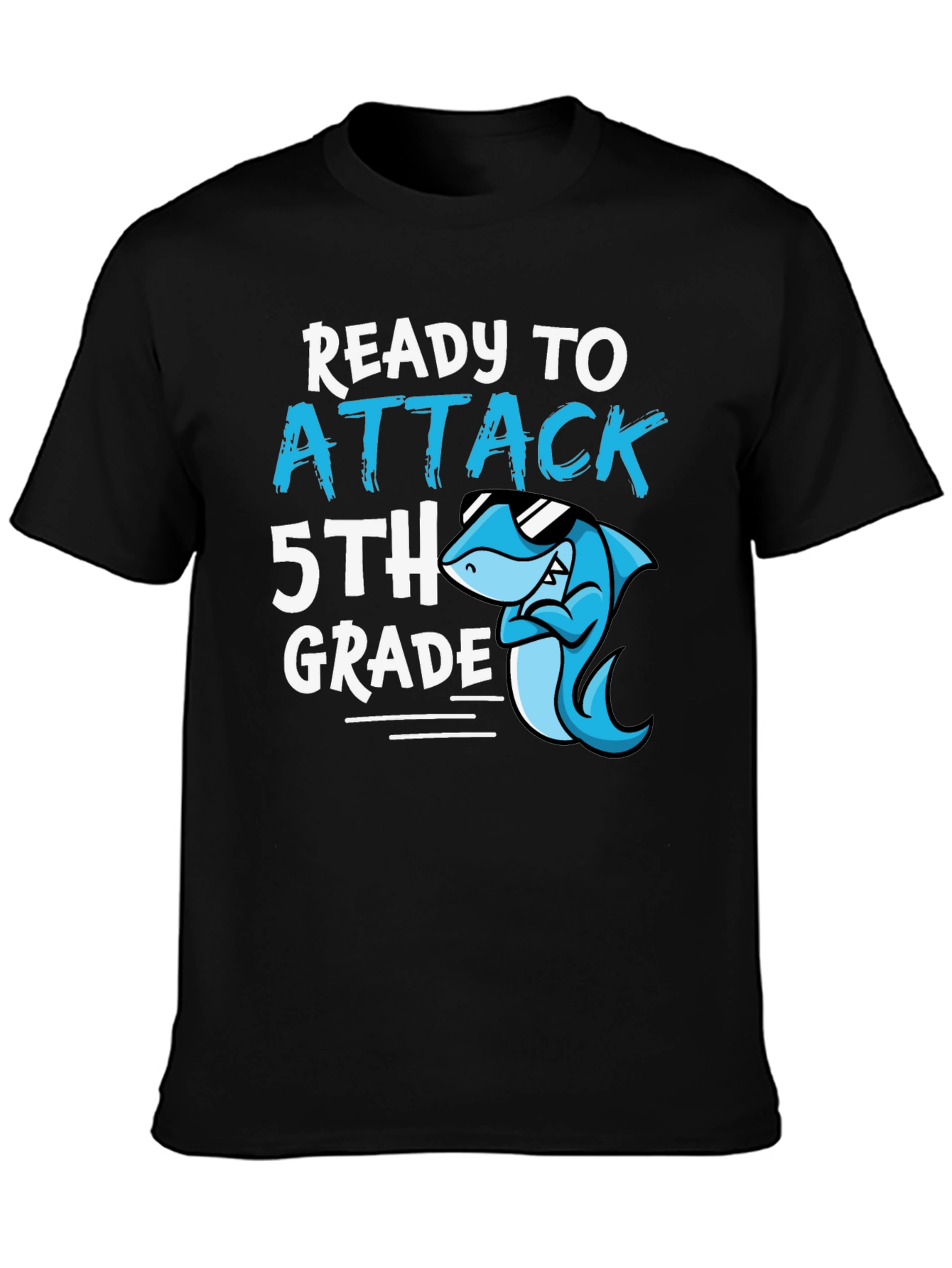 Ready to Attack 5th Grade T-Shirt - Shark Design