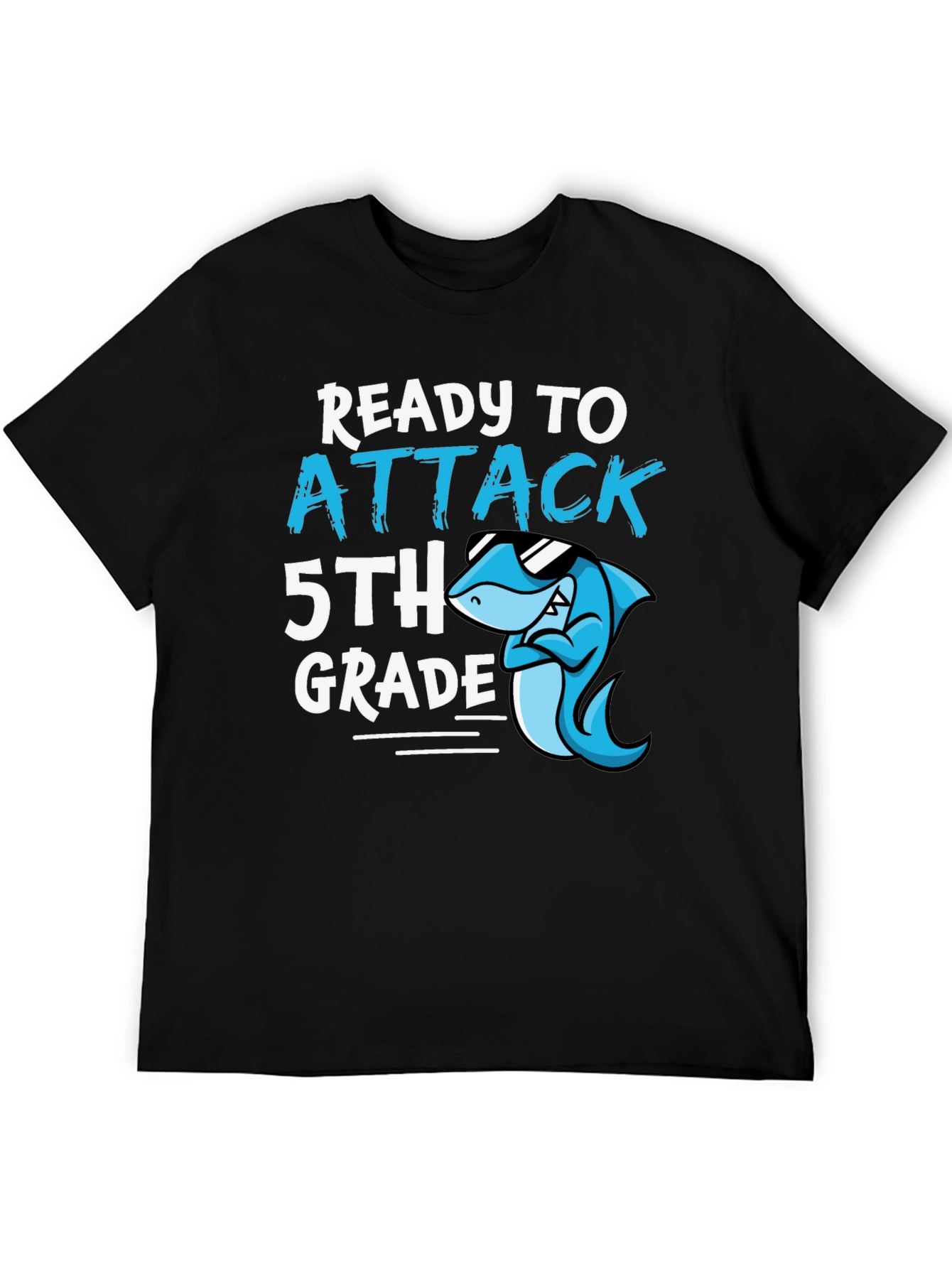 Ready to Attack 5th Grade T-Shirt - Shark Design