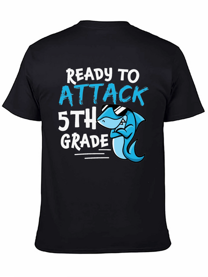 Ready to Attack 5th Grade T-Shirt - Shark Design