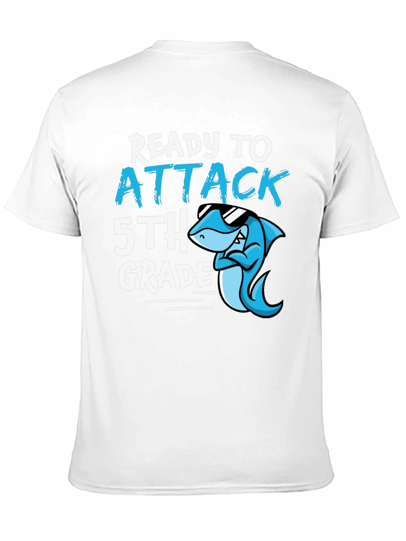 Ready to Attack 5th Grade T-Shirt - Shark Design