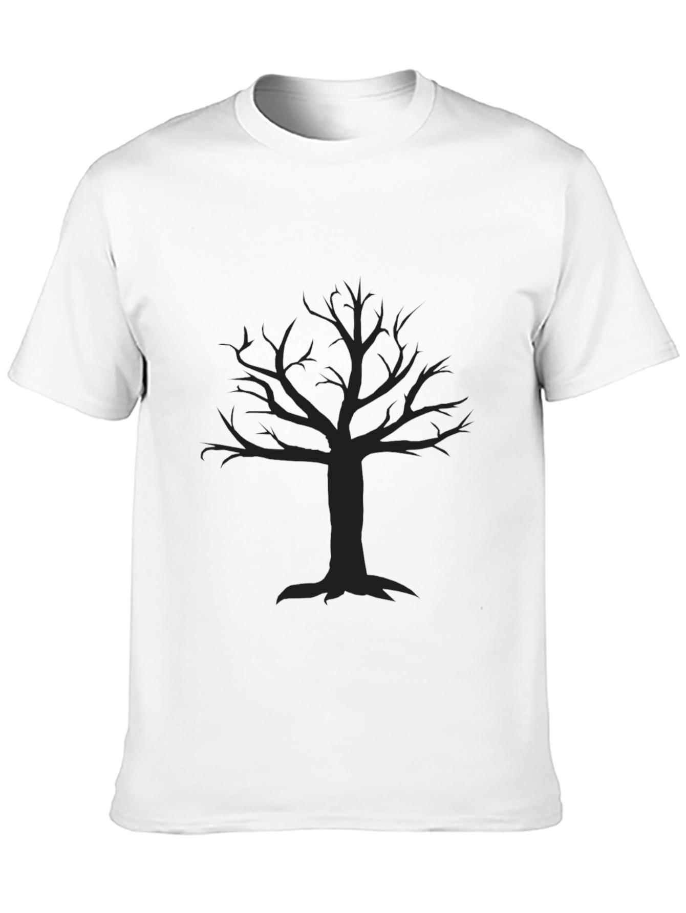 Mens Black T-Shirt with Tree Graphic