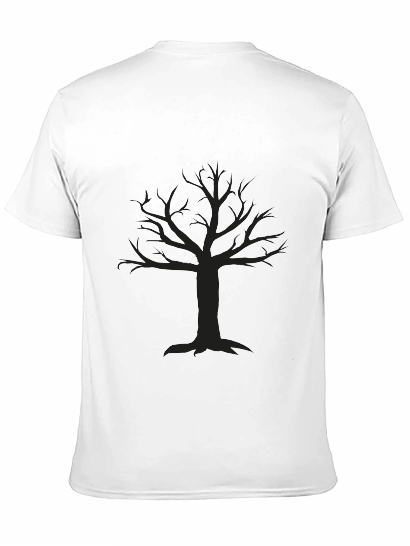 Mens Black T-Shirt with Tree Graphic