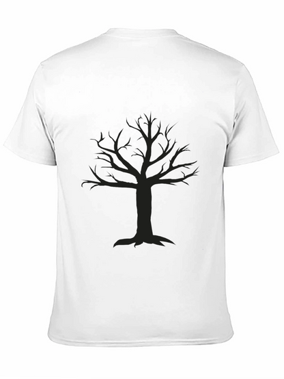 Mens Black T-Shirt with Tree Graphic