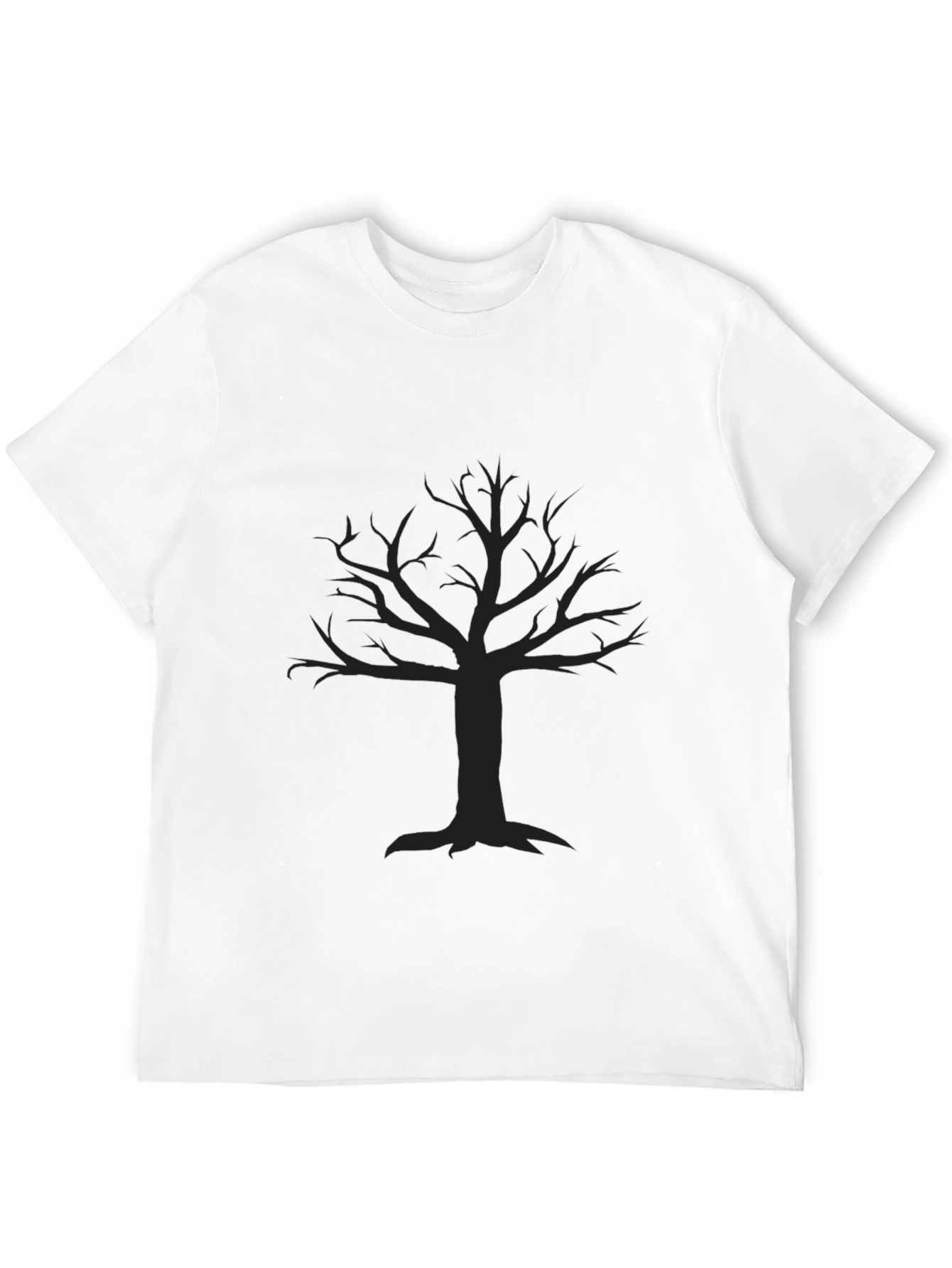 Mens Black T-Shirt with Tree Graphic