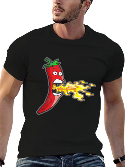 Funny Hot Pepper Fire Breath Graphic Tee