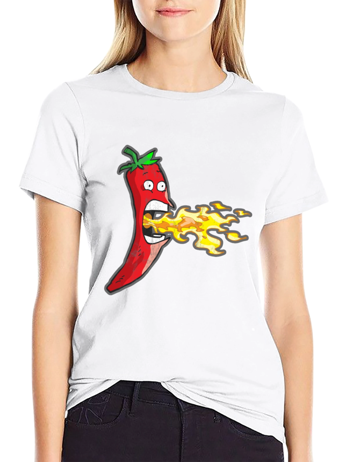 Funny Hot Pepper Fire Breath Graphic Tee