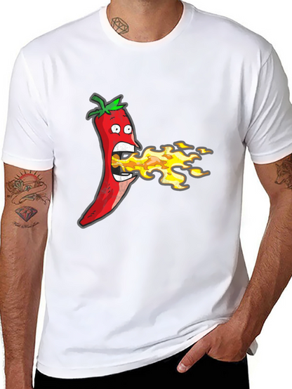 Funny Hot Pepper Fire Breath Graphic Tee