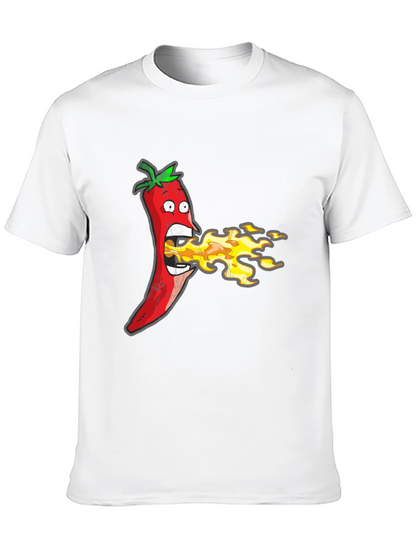 Funny Hot Pepper Fire Breath Graphic Tee