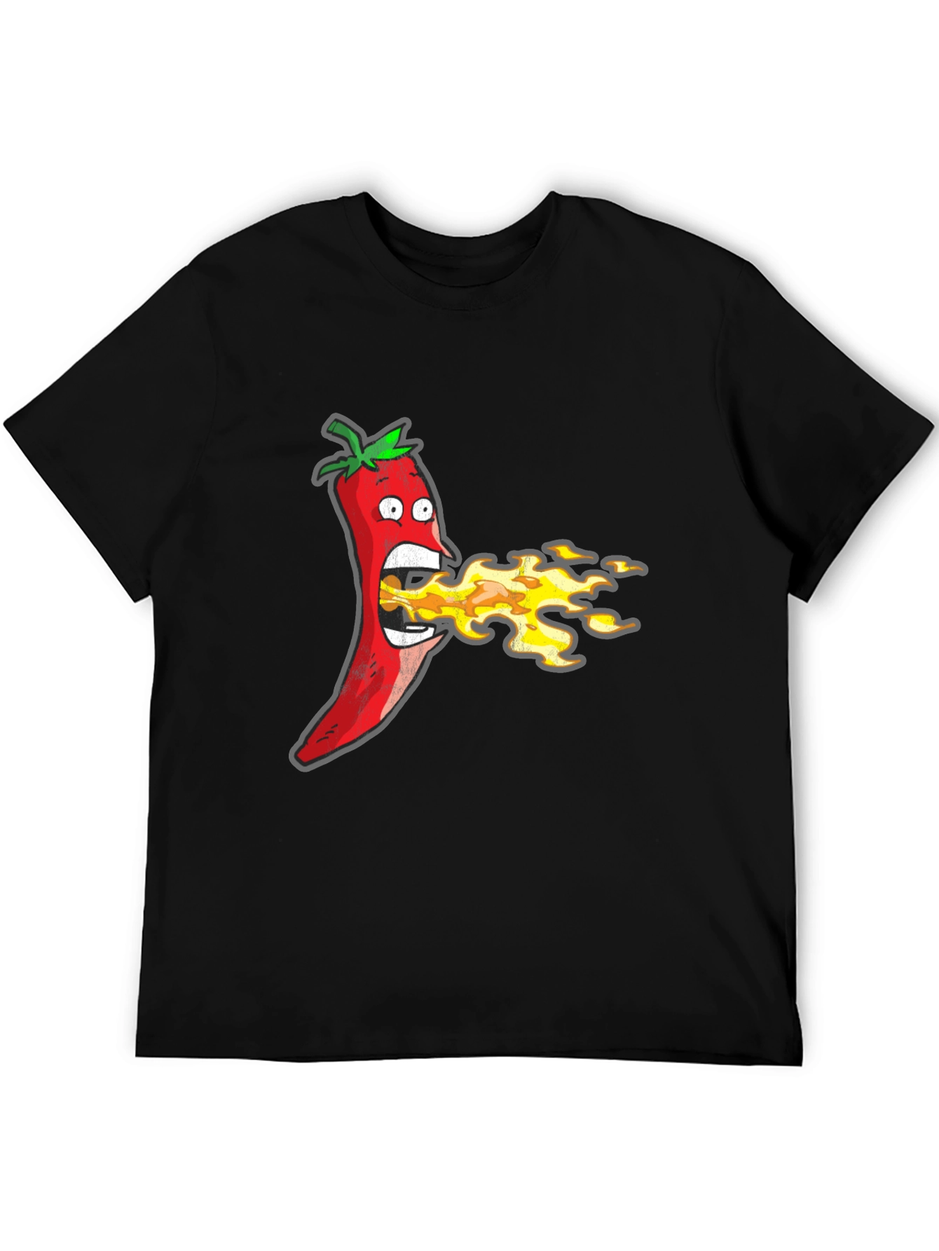 Funny Hot Pepper Fire Breath Graphic Tee