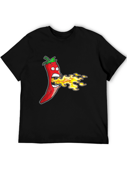 Funny Hot Pepper Fire Breath Graphic Tee