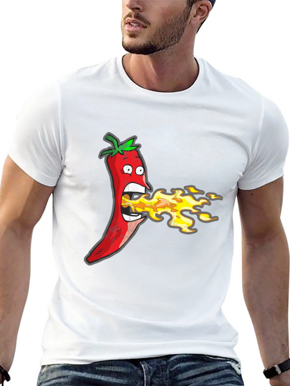 Funny Hot Pepper Fire Breath Graphic Tee