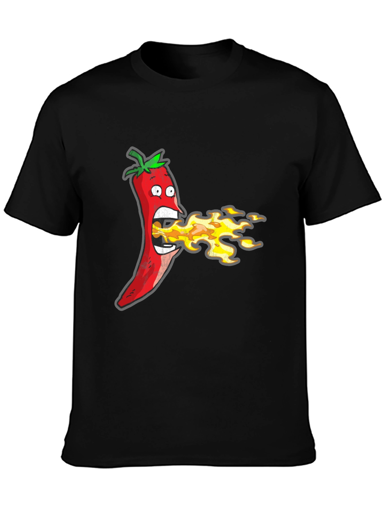 Funny Hot Pepper Fire Breath Graphic Tee