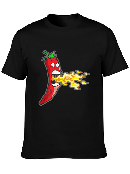 Funny Hot Pepper Fire Breath Graphic Tee